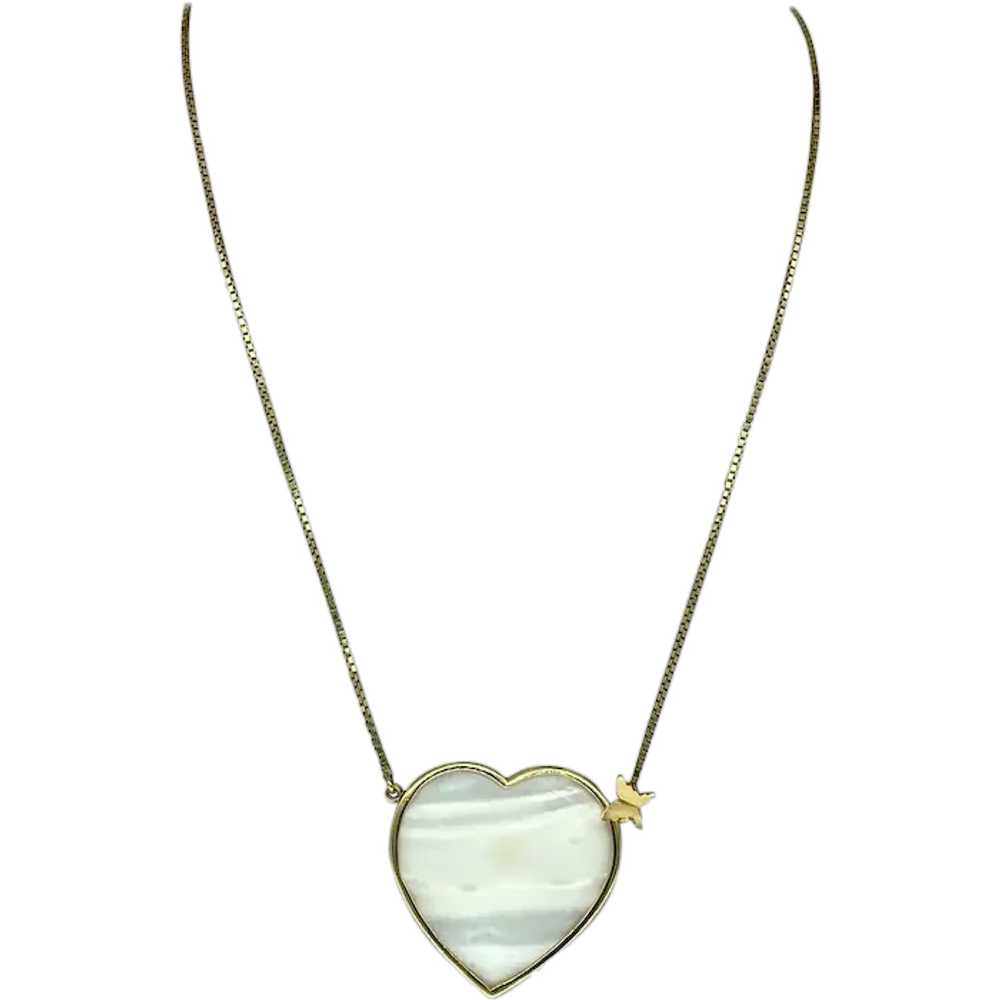 Designer Patricia Jias Big Pearl Heart Butterfly … - image 1