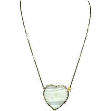 Designer Patricia Jias Big Pearl Heart Butterfly … - image 1