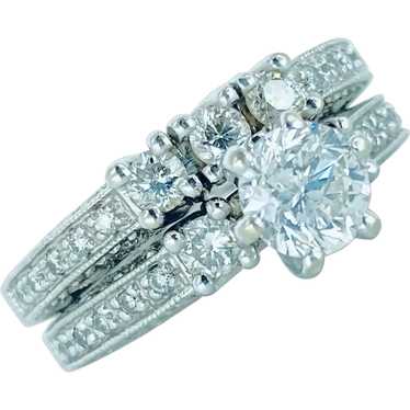 Certified engagement ring set, - Gem