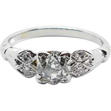 Exquisite Art Deco .65ctw Diamond Engagement Ring 