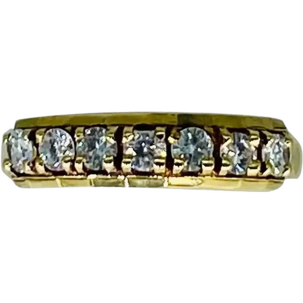 Antique 0.70 Carat Diamond Half Eternity Ring - image 1