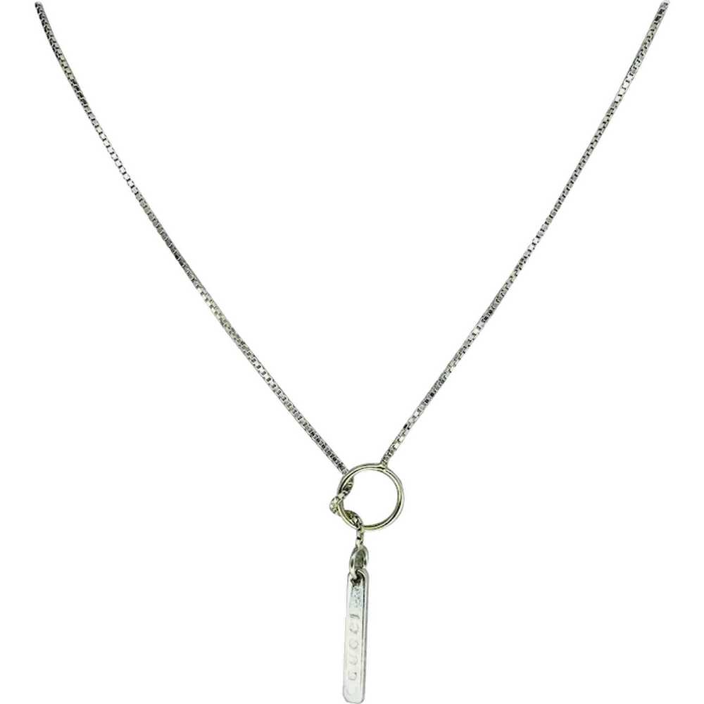 Gucci Drop Necklace 18k White Gold Italy - image 1