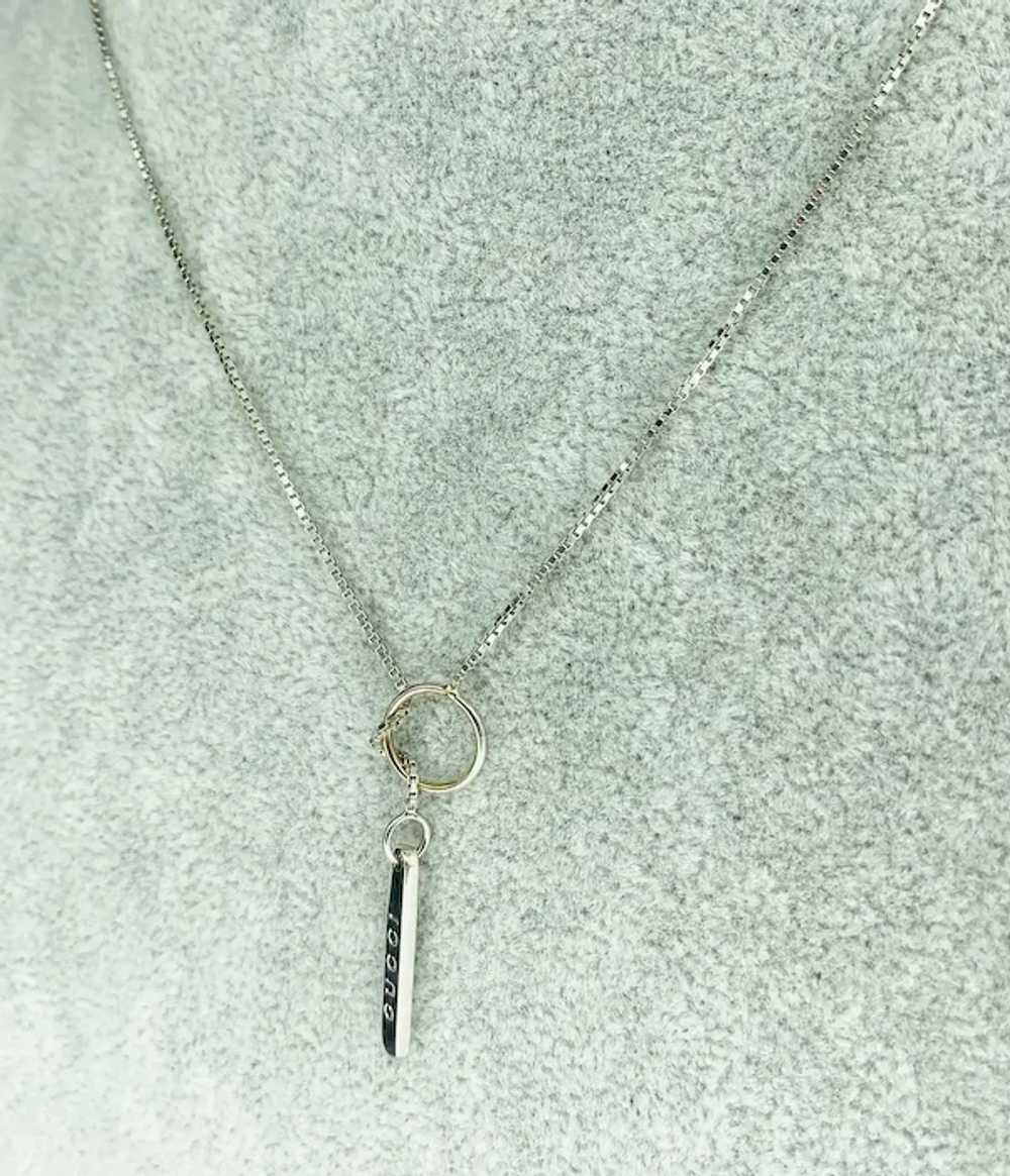 Gucci Drop Necklace 18k White Gold Italy - image 2