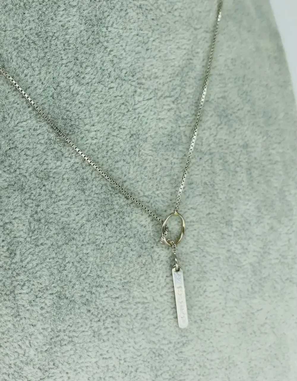 Gucci Drop Necklace 18k White Gold Italy - image 3