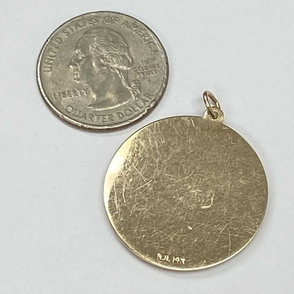 BIG 25th Anniversary Vintage Charm or Pendant 14K… - image 2