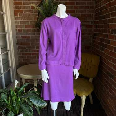 Vintage Chanel Creations Textured Purple Wool Skirt Suit 1970s – Palm Beach  Vintage
