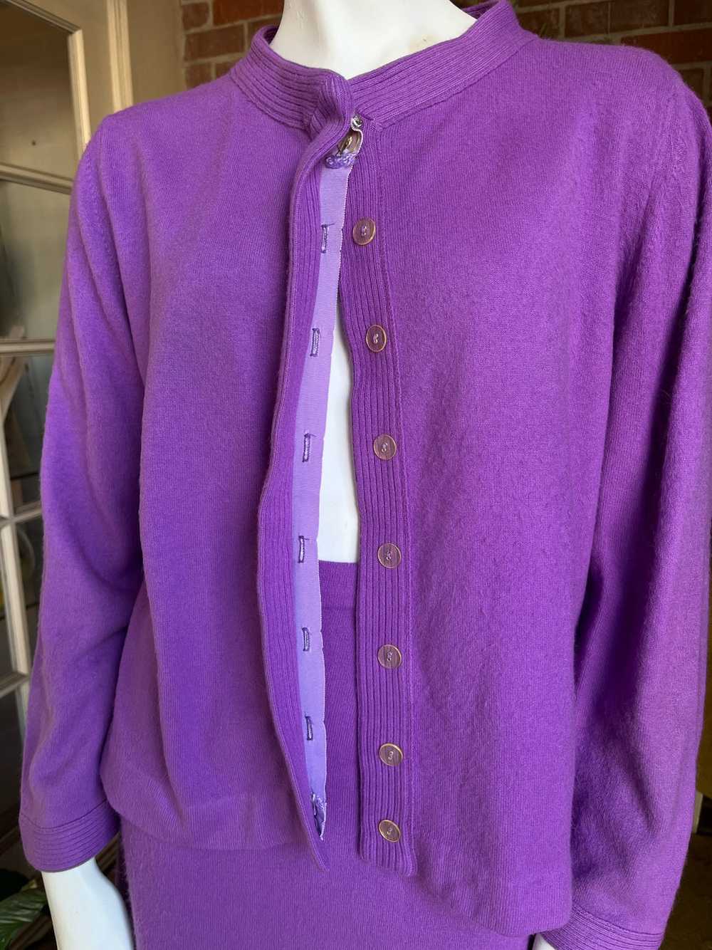 1960s Purple Sweater Set - image 3