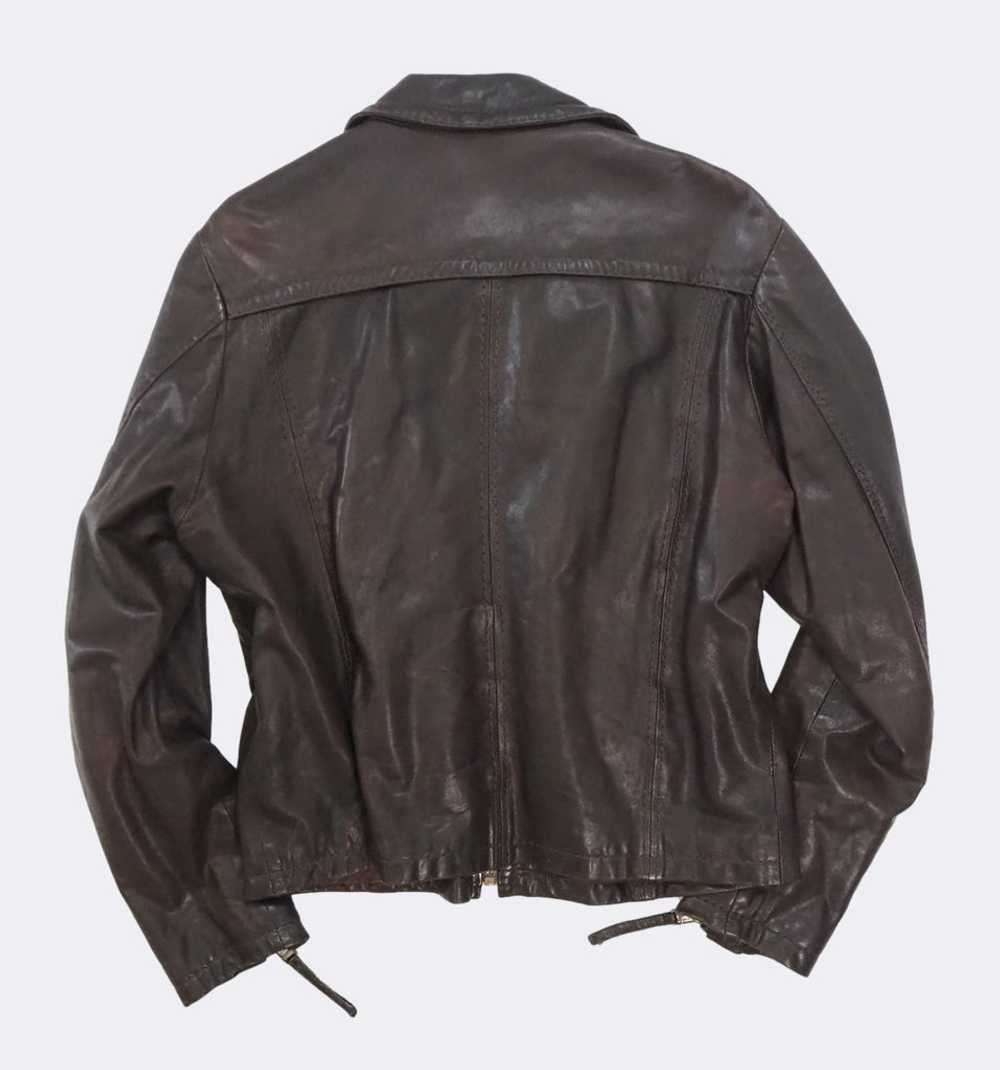 Just Cavalli Dark Brown Zip Front Leather Jacket - image 12