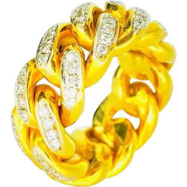 Men’s 3.00 Carat Diamonds Miami Cuban Link Ring 1… - image 1