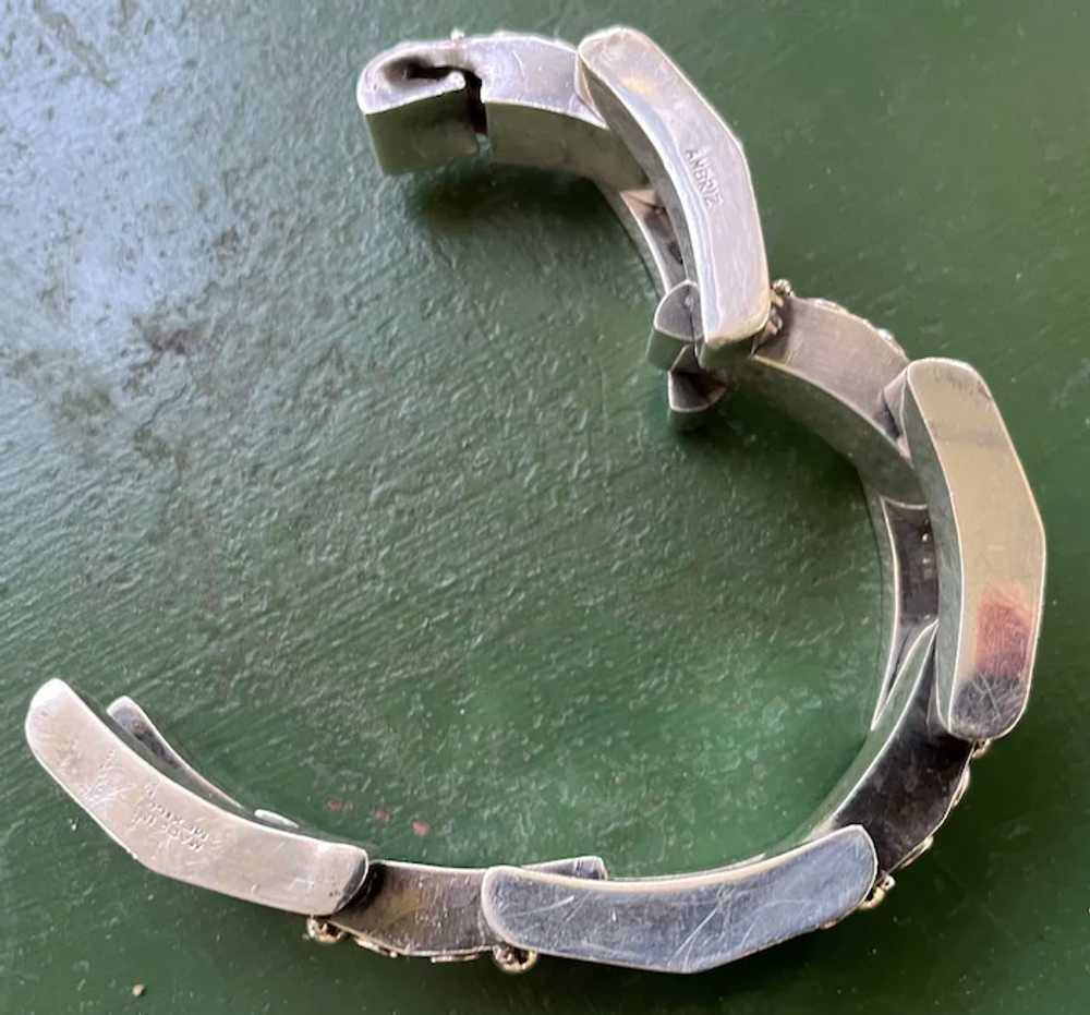 1940's Ambriz Silver Link Bracelet Made in Mexico - image 11
