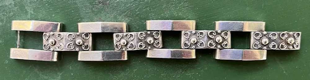 1940's Ambriz Silver Link Bracelet Made in Mexico - image 2