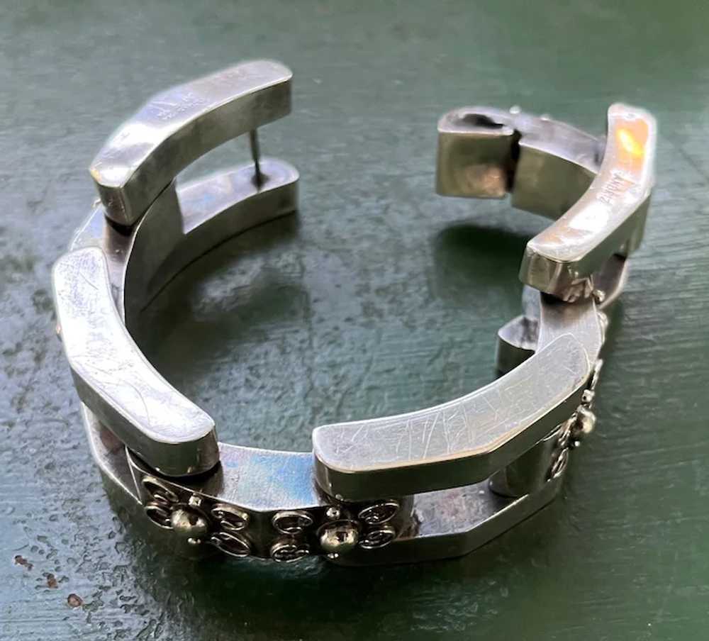 1940's Ambriz Silver Link Bracelet Made in Mexico - image 7