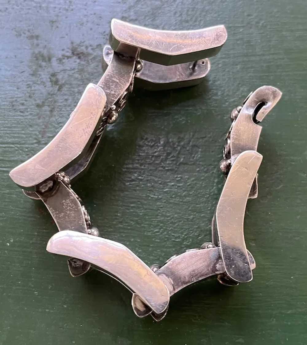 1940's Ambriz Silver Link Bracelet Made in Mexico - image 8