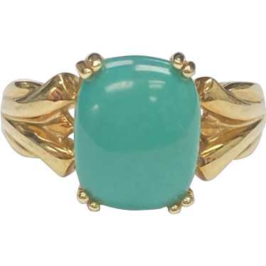 Vintage Persian Turquoise and 14K Gold Ring