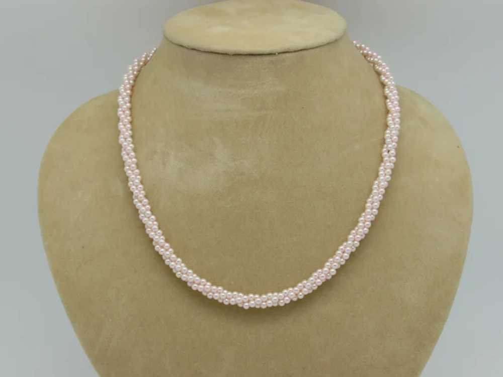 Woven Imitation Pearl Rope Necklace - image 2