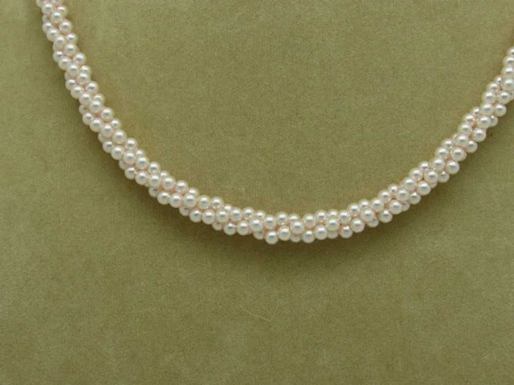 Woven Imitation Pearl Rope Necklace - image 3