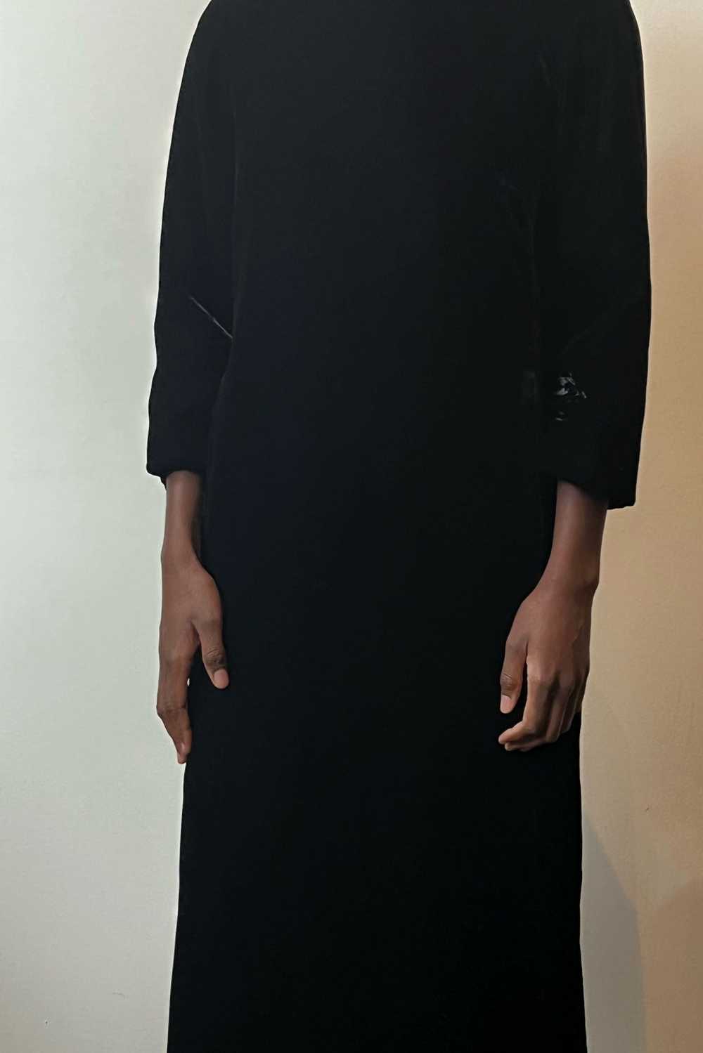 Yves Saint Laurent Couture black velvet gown - image 2