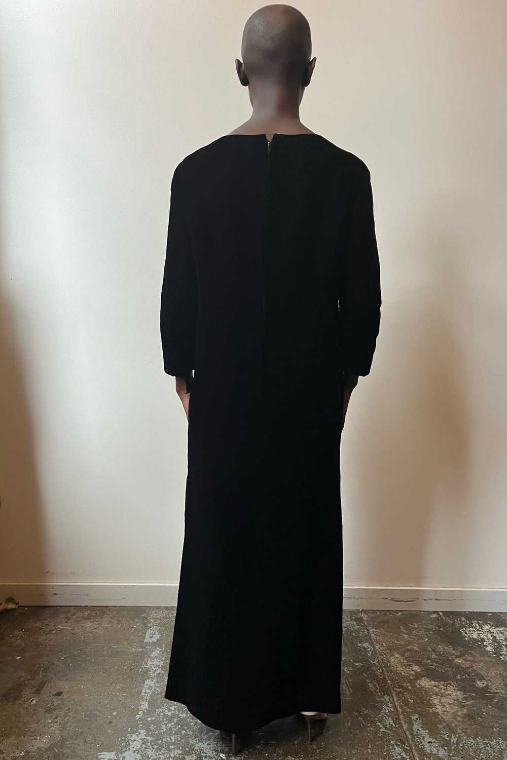 Yves Saint Laurent Couture black velvet gown - image 4