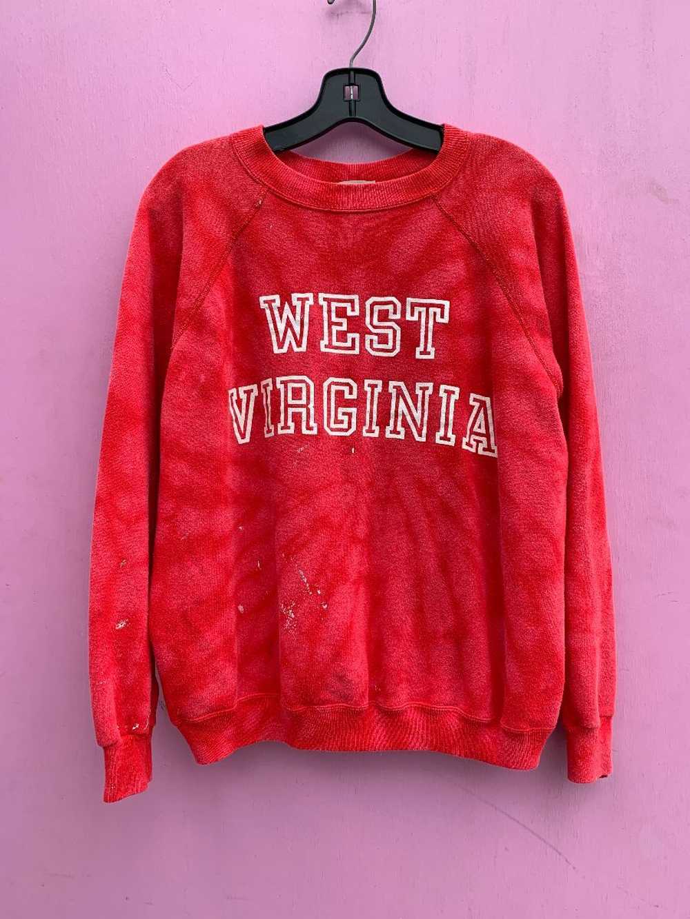 OVERDYED DISTRESSED WEST VIRGINIA PULLOVER CREWNE… - image 1