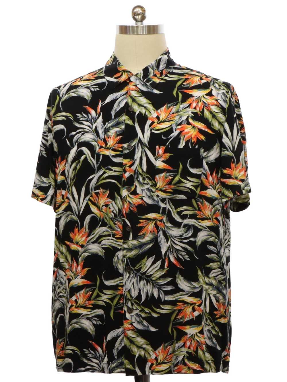 1990's George Mens Rayon Hawaiian Shirt - image 1