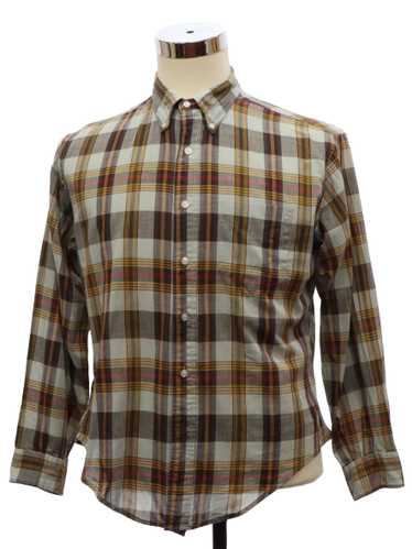 1980's Traditional Taper Tail Mens Preppy Shirt