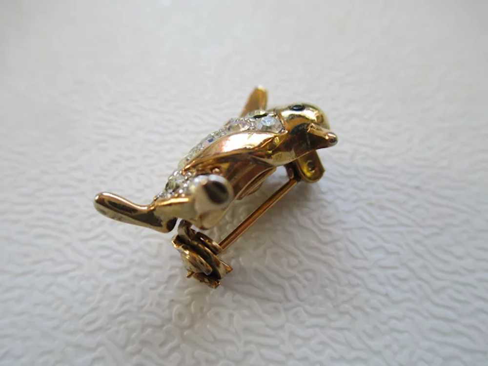 Vintage Rhinestone Penguin Pin - image 3