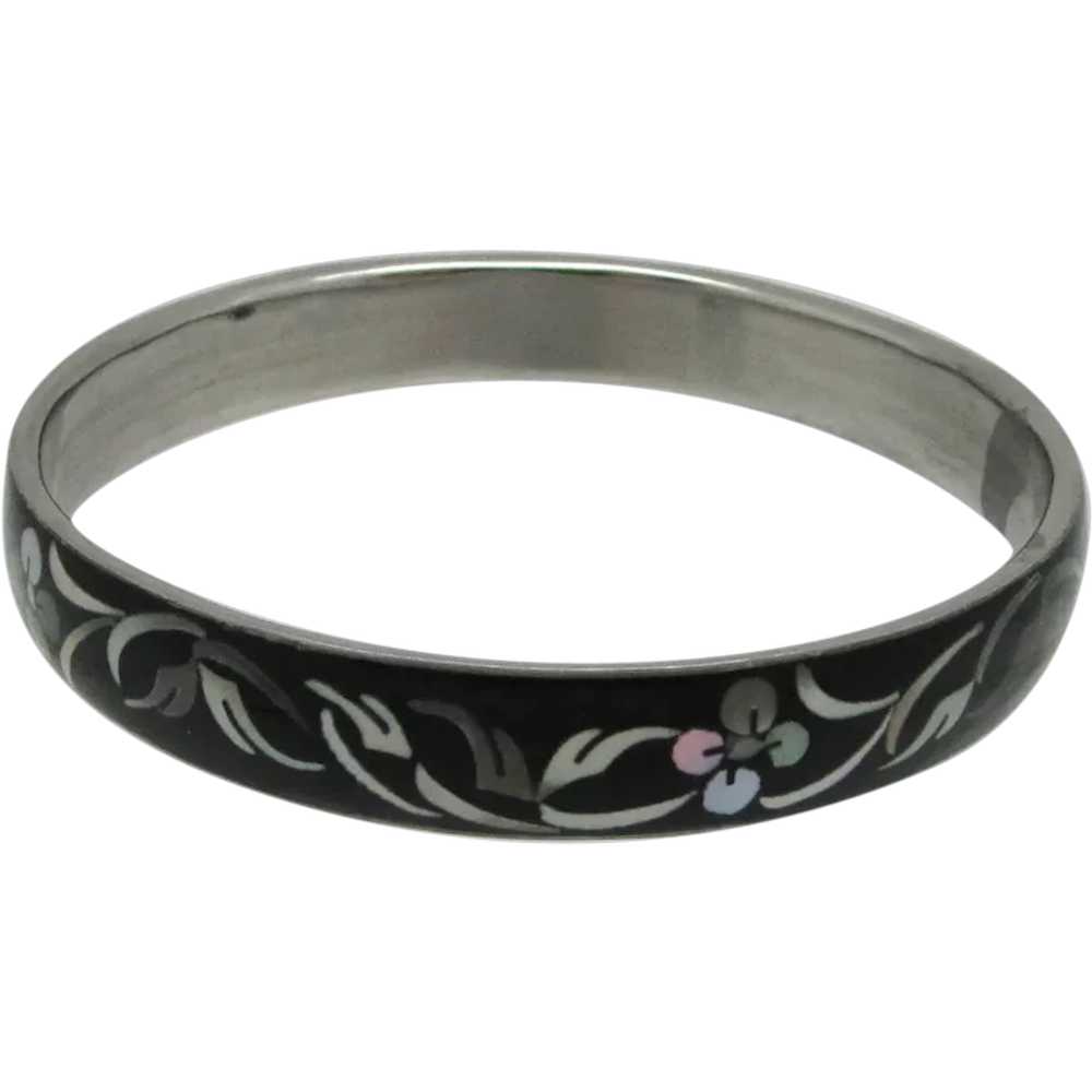 Enamel and Mother of Pearl Bangle - image 1