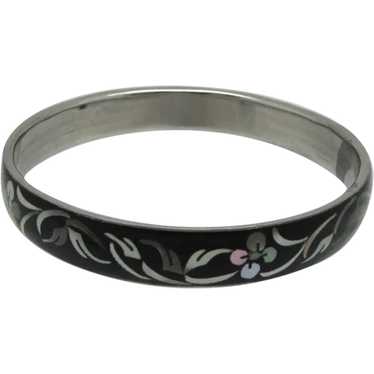 Enamel and Mother of Pearl Bangle - image 1