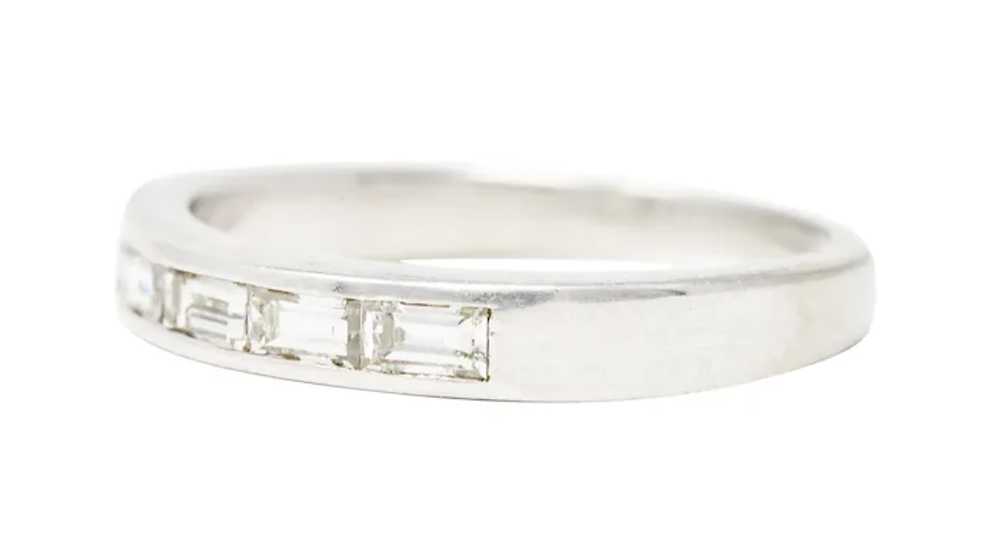 Mid-Century 0.42 CWT Diamond Platinum Vintage Wed… - image 6