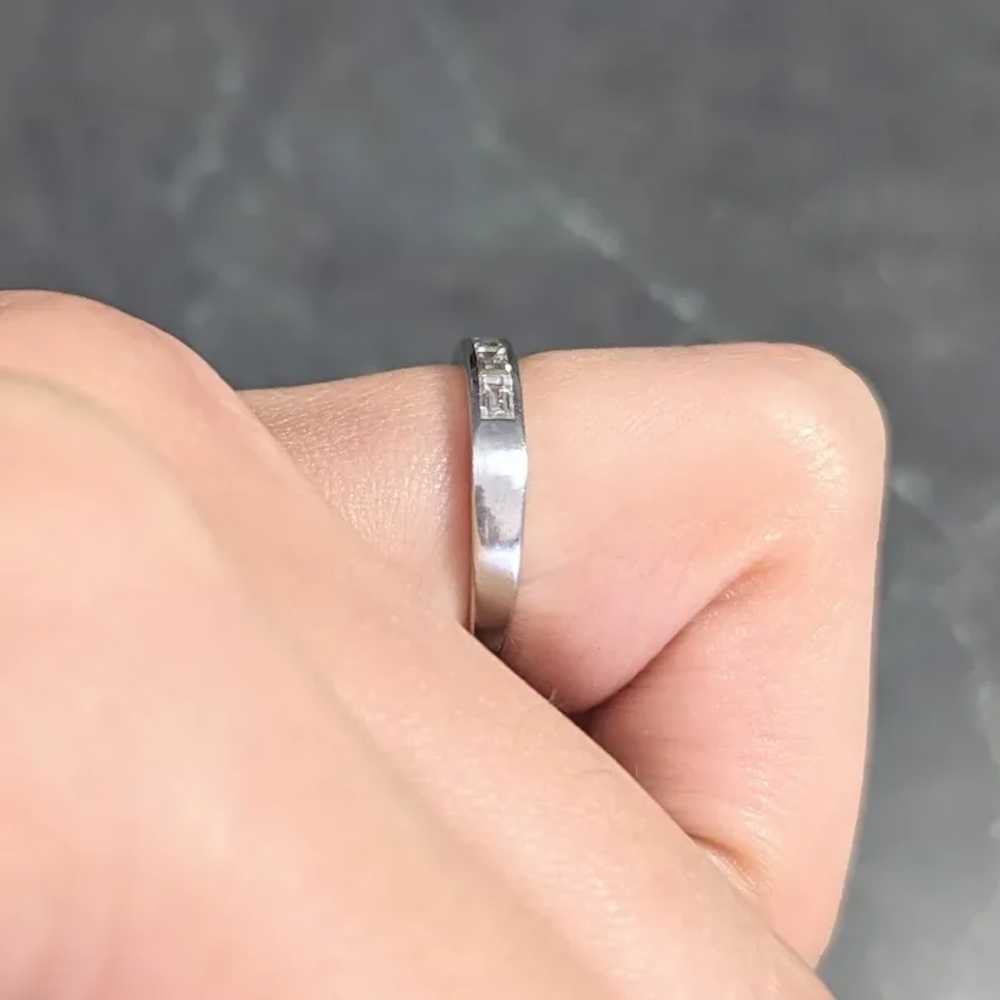 Mid-Century 0.42 CWT Diamond Platinum Vintage Wed… - image 8