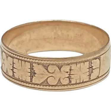 Victorian Ornate Wedding Band Ring 10K Rose Gold