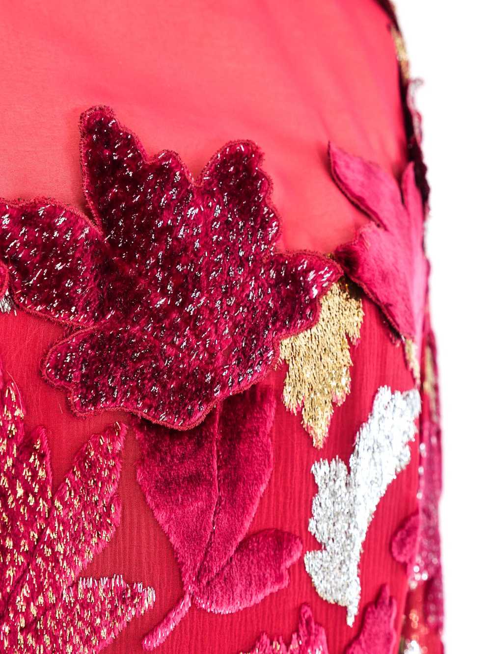 Richilene Metallic Flocked Velvet Dress - image 2