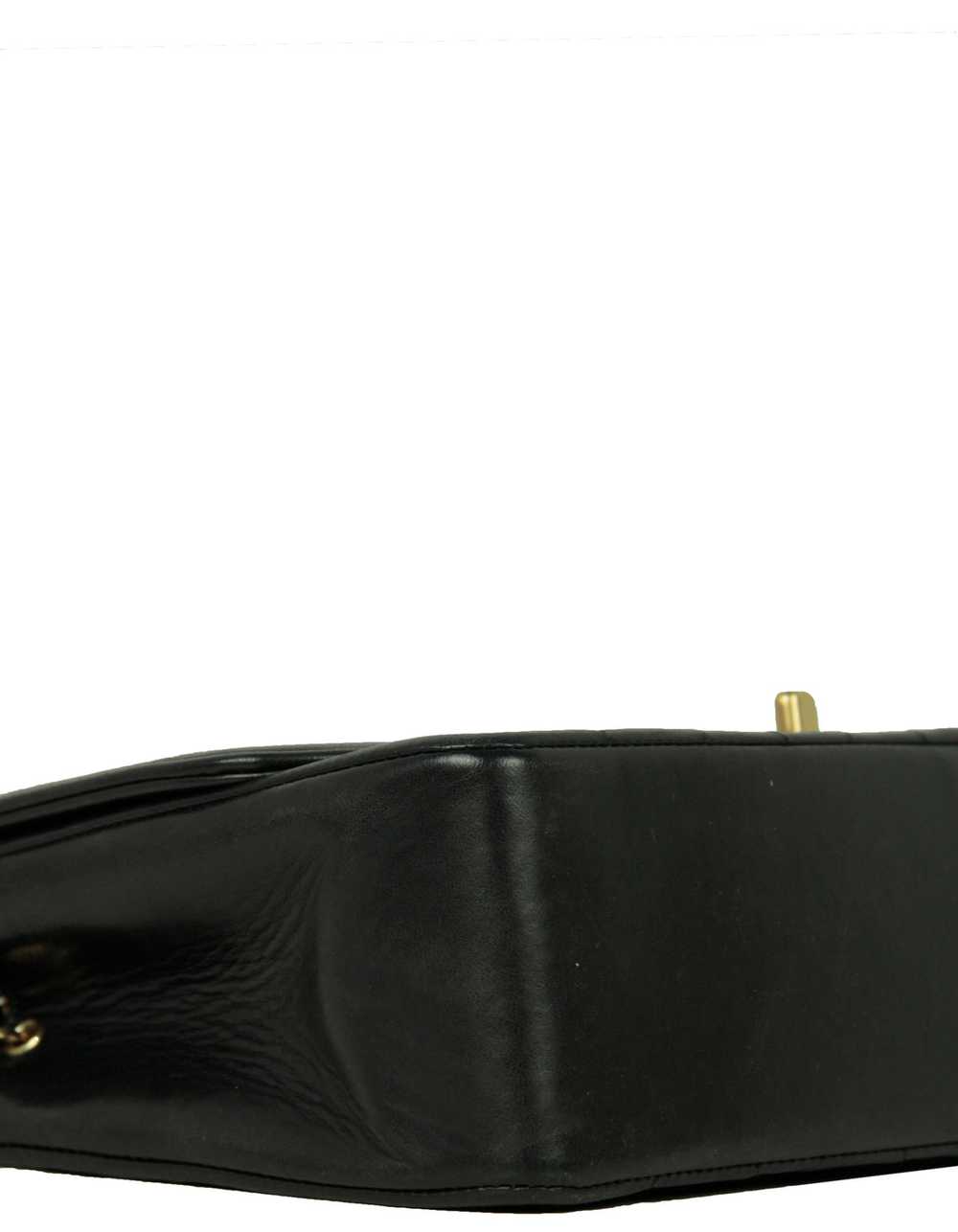 Chanel Black Lambskin Leather Quilted Medium Sing… - image 3