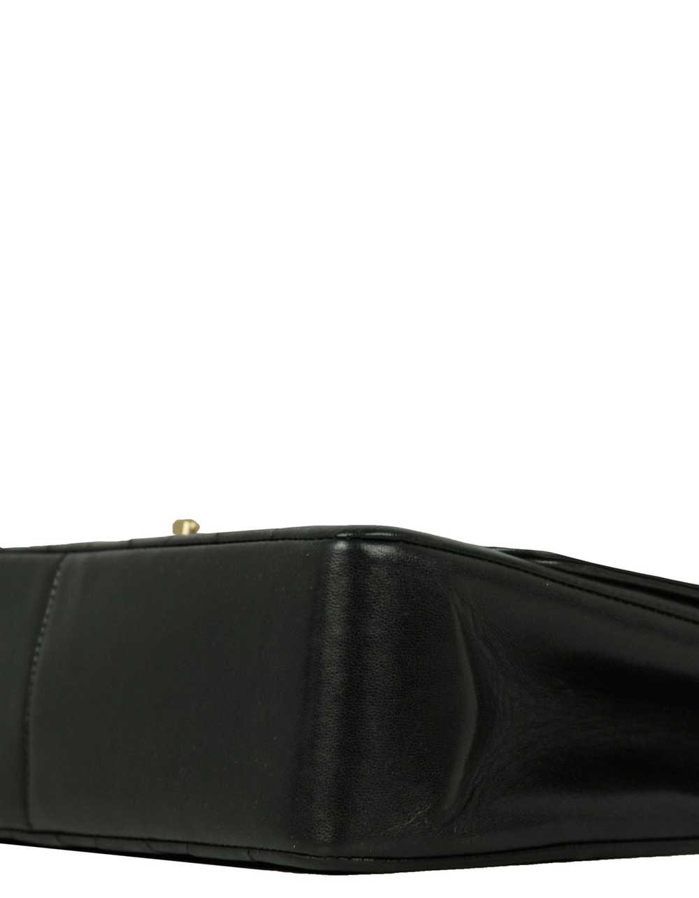 Chanel Black Lambskin Leather Quilted Medium Sing… - image 4