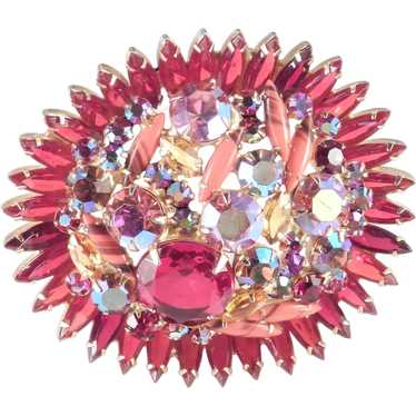 Juliana DeLizza & Elster Domed Rhinestone Art Glas