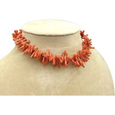 Branch Coral Bead Necklace - image 1