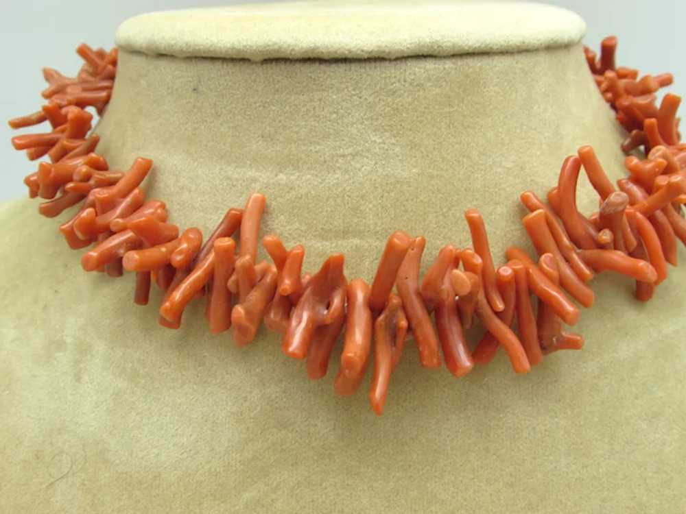 Branch Coral Bead Necklace - image 3