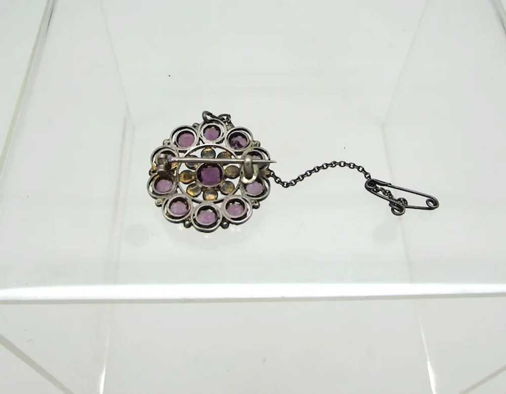 Victorian Amethyst and Pearl Brooch - image 3
