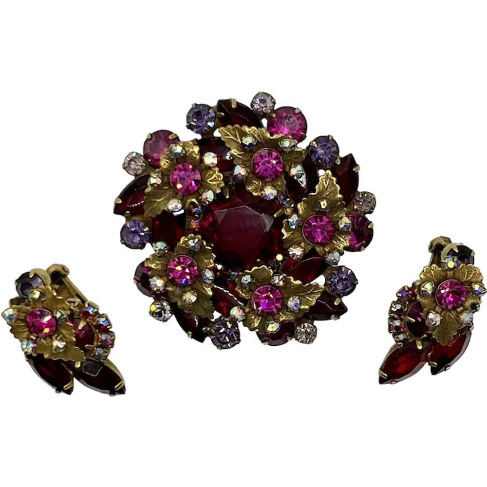 Juliana DeLizza and Elster Red Rose Rhinestone Le… - image 1