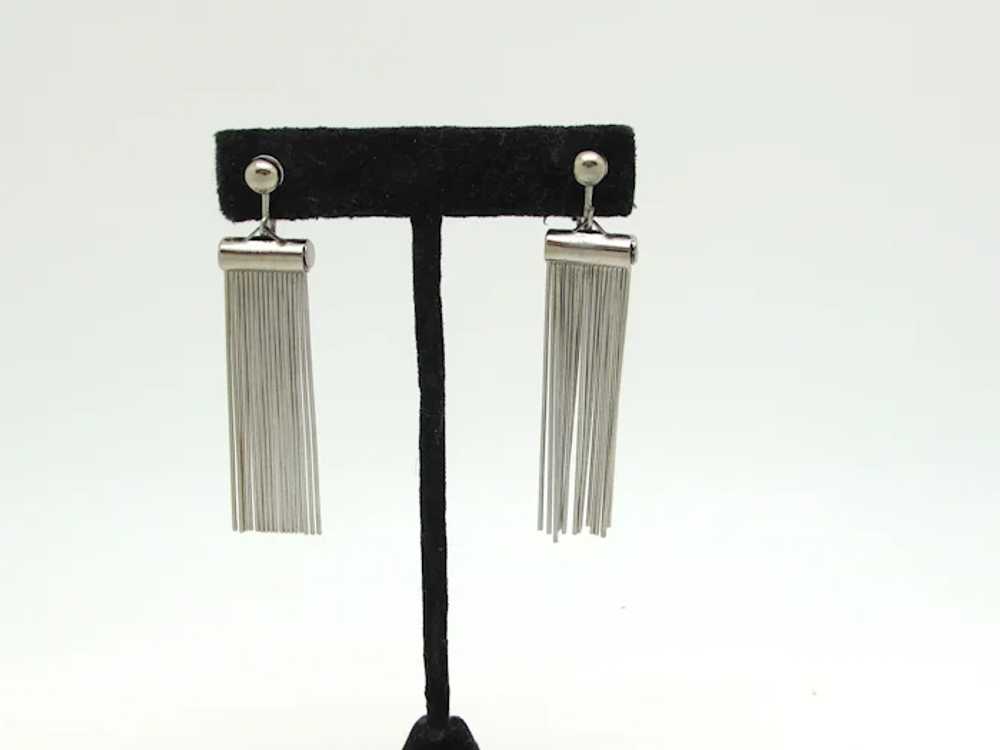 1960s Pendulum Fringe Earrings - image 3
