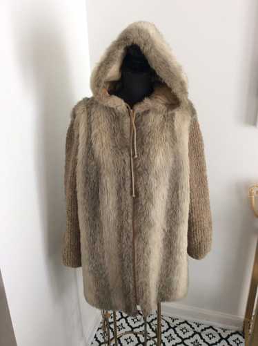ジャケット・アウター 60s-70s euro vintage fur hoodie jacket 60s-70s euro vintage fur hoodie jacket