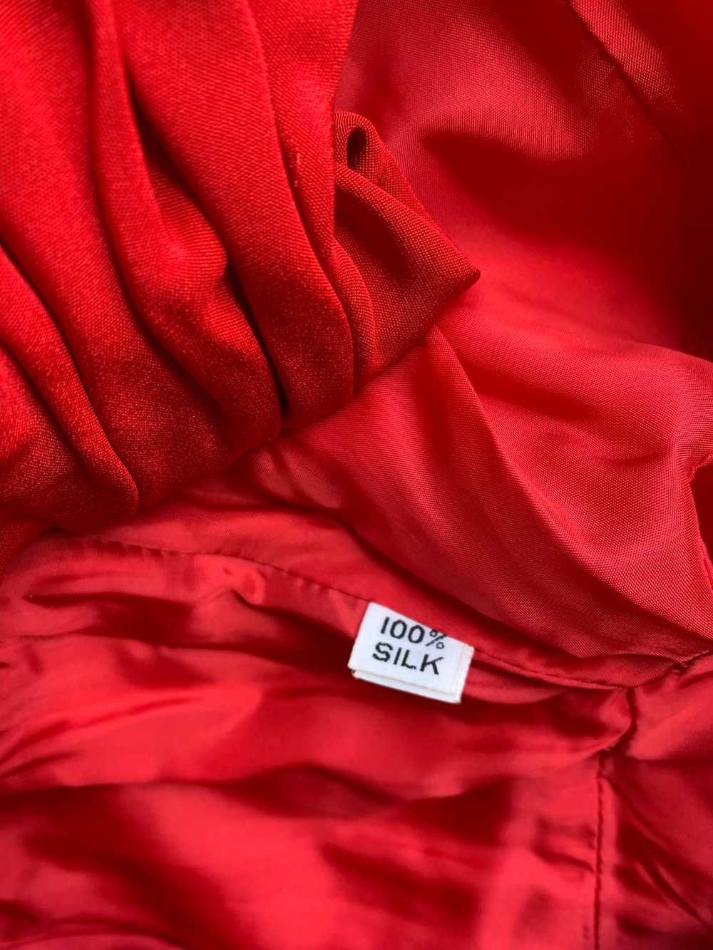 Loubé 80's Ruched Sleeve Silk Dress - image 5