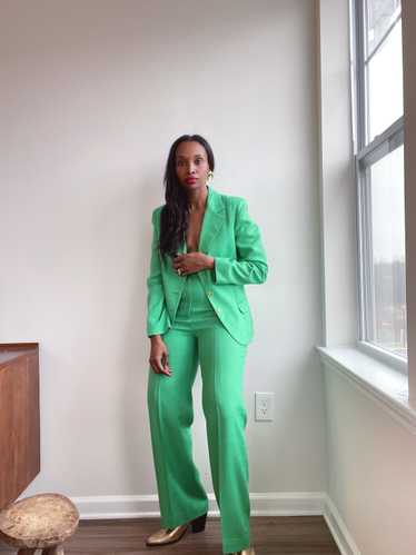 Green 70s Pant Suit - image 1