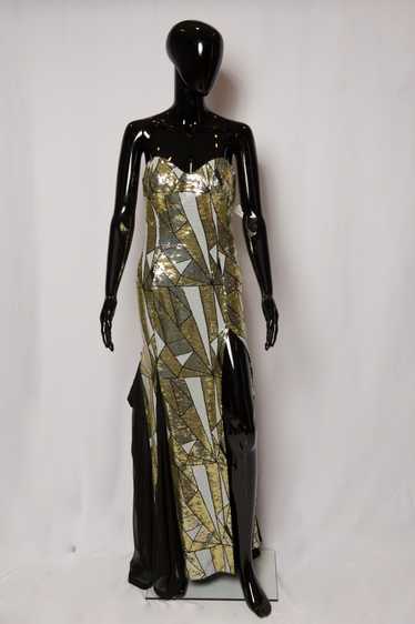 80's Sequin Strapless Gown - image 1