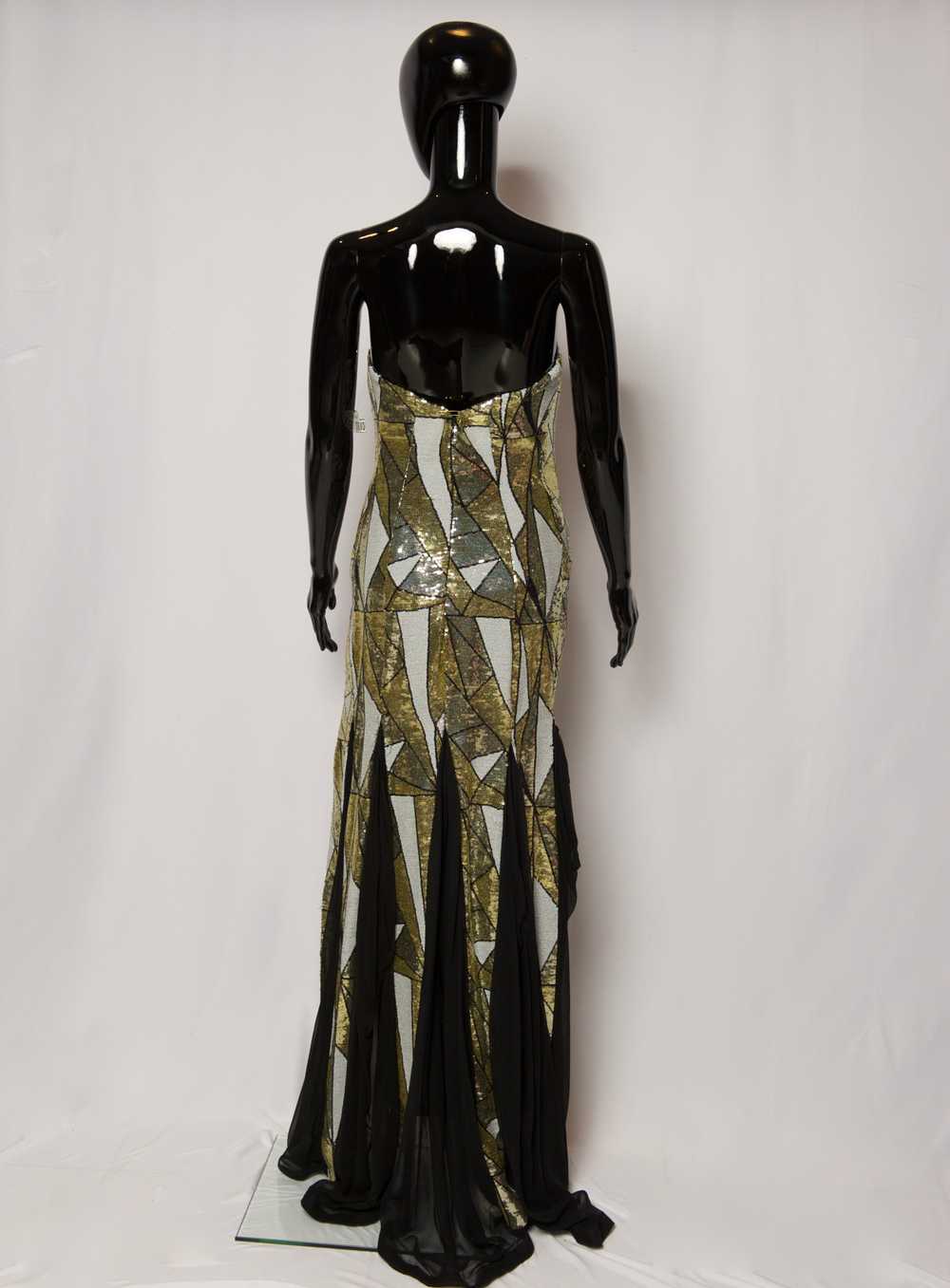 80's Sequin Strapless Gown - image 2