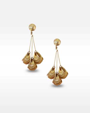 Wire Hoop Gold Metal Drop Clip Earrings - image 1
