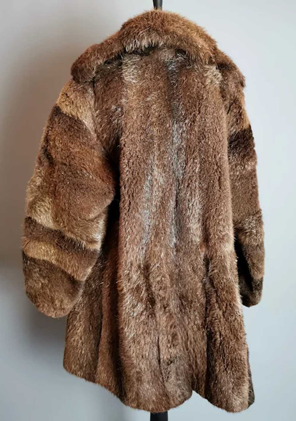 Vintage 1950's Italian fur swing coat - image 11