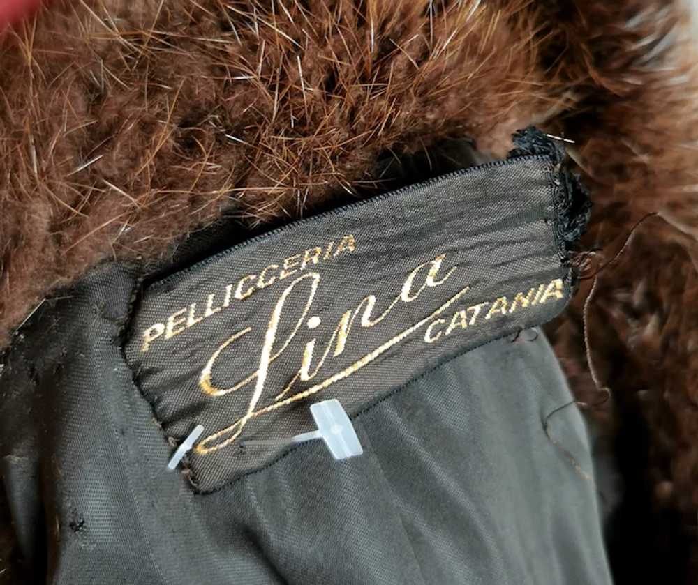 Vintage 1950's Italian fur swing coat - image 4