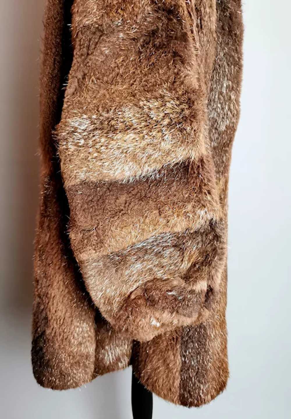Vintage 1950's Italian fur swing coat - image 9