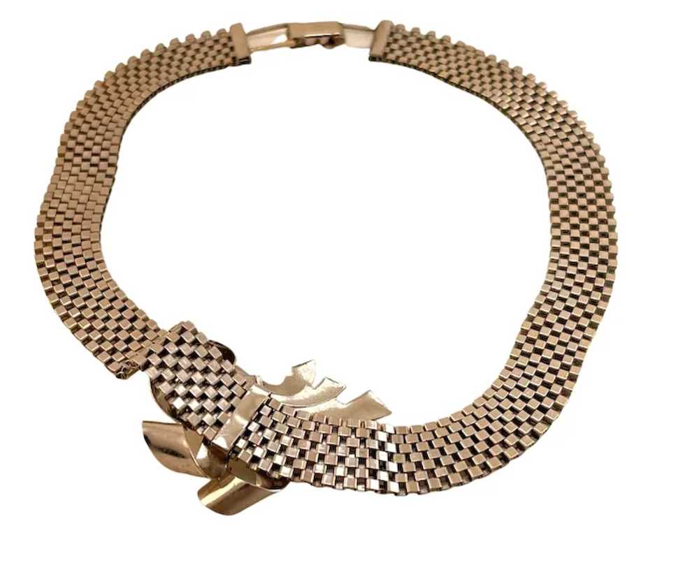 Louis Stern 12K Gold Filled Mesh Choker Necklace … - image 7